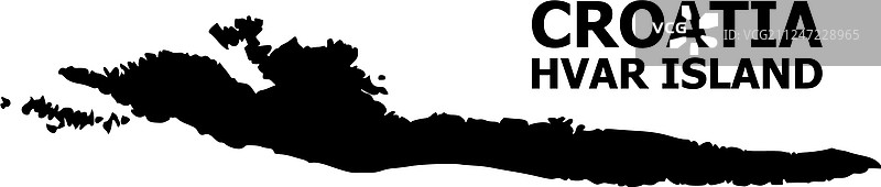 带有名称的赫瓦尔岛地图图片素材