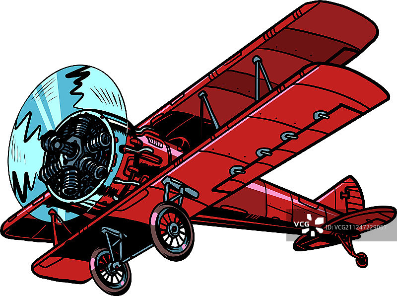 复古双翼飞机图片素材