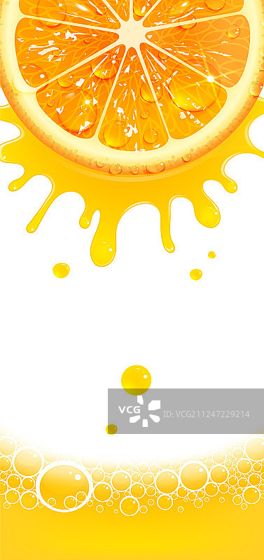 橙子飞溅竖版banner图片素材