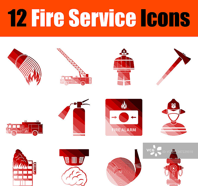 消防服务图标合集图片素材