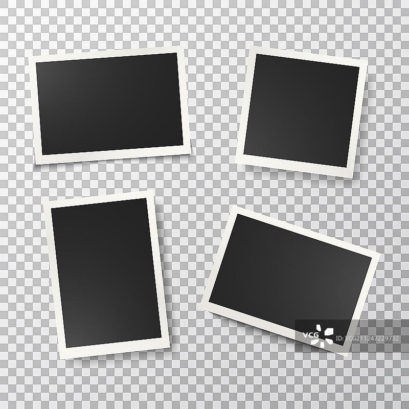 透明背景上的相框套装图片素材