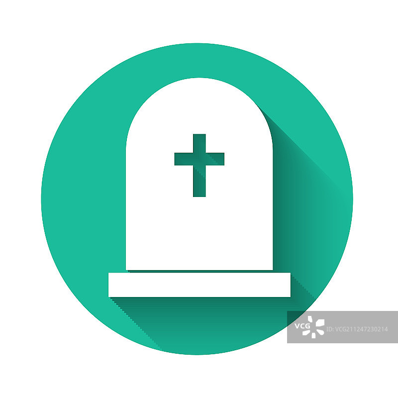 带有十字架的白色墓碑图标图片素材