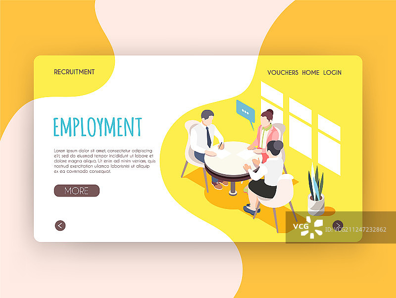就业等距着陆页图片素材