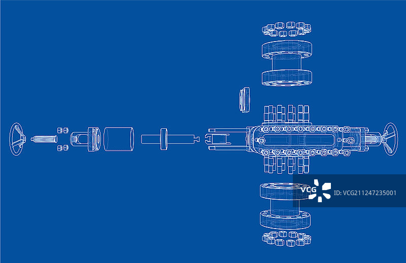 防喷器3D渲染图片素材