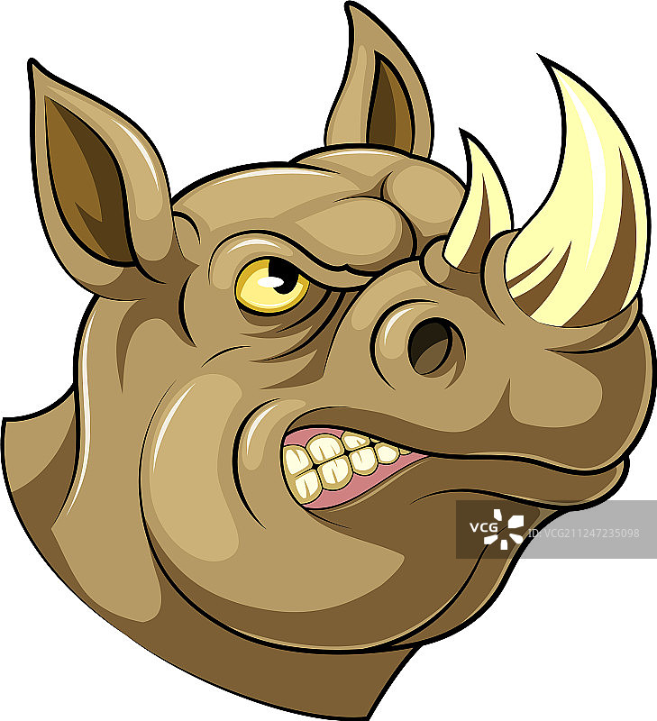 骄傲的犀牛头图片素材