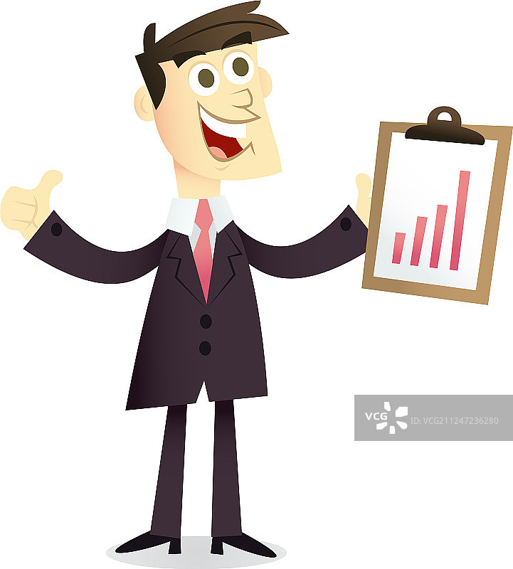 卡通积极报告商务男士图片素材