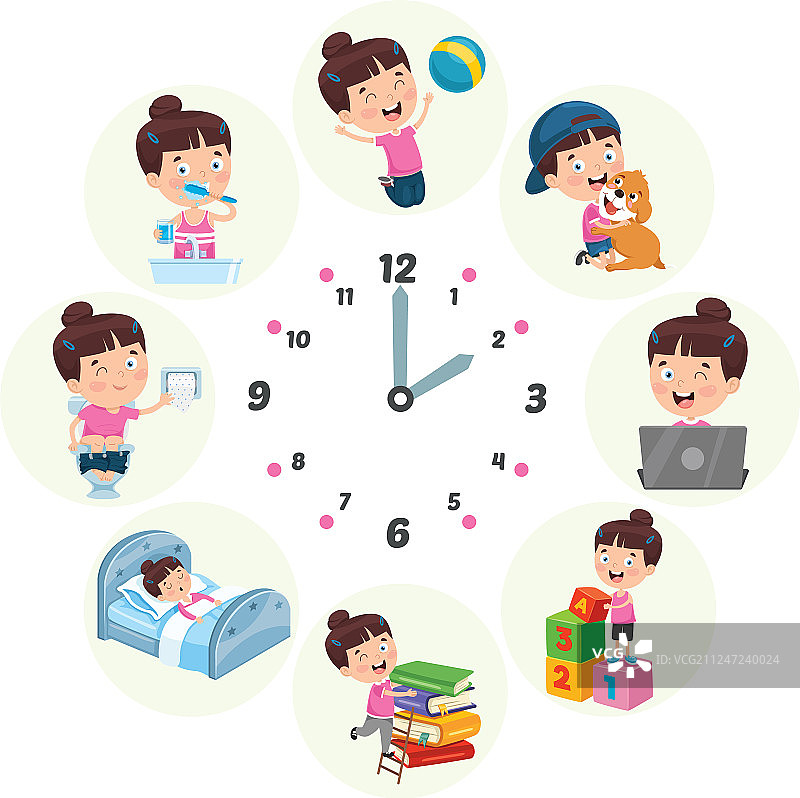 儿童日常生活活动图片素材