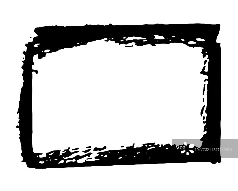 手绘纹理Grunge边框或文本框图片素材