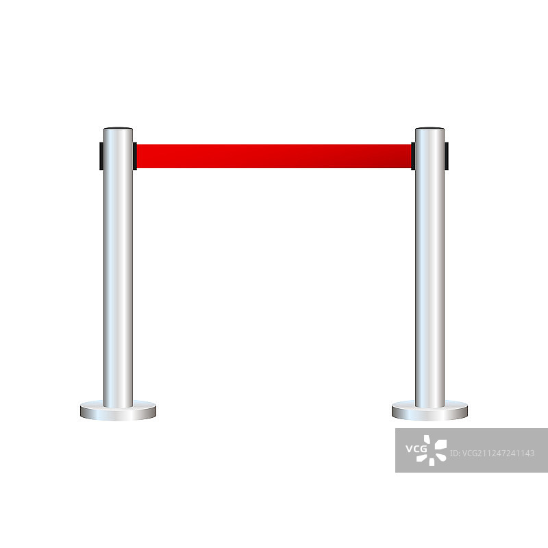 金色立柱上的红色绳索红毯图片素材