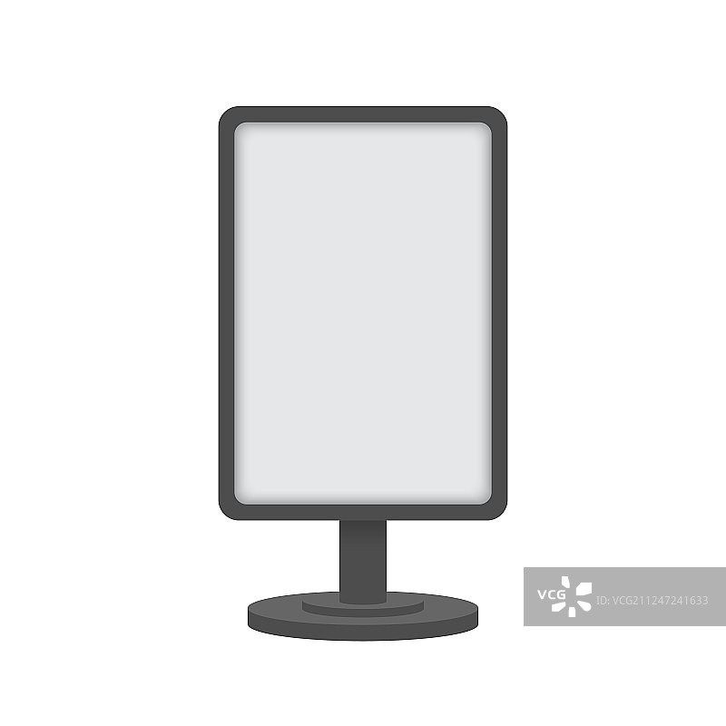 空白互动式户外信息亭显示屏图片素材