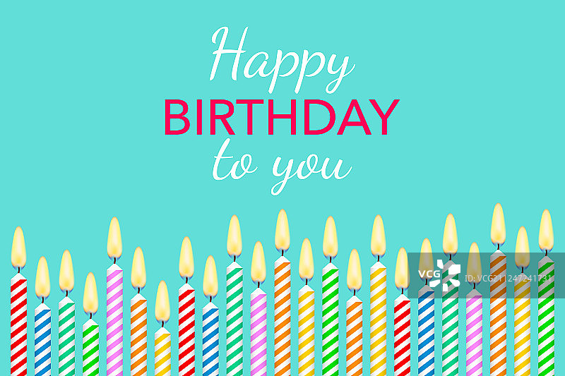 具有不同烛光的彩色蜡烛图片素材