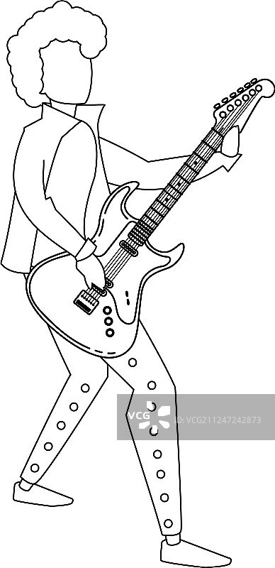 弹电吉他的摇滚男人图片素材