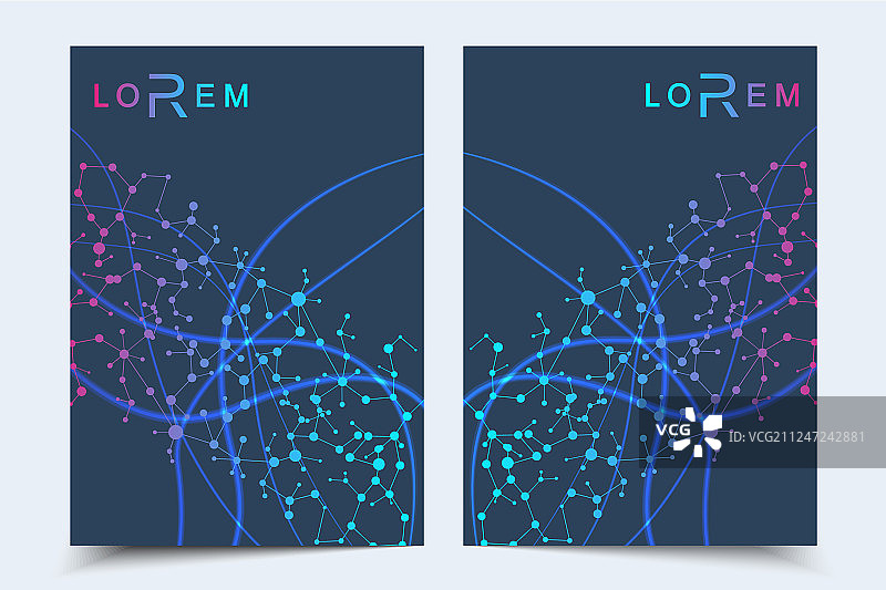 科学的宣传册设计模板传单图片素材