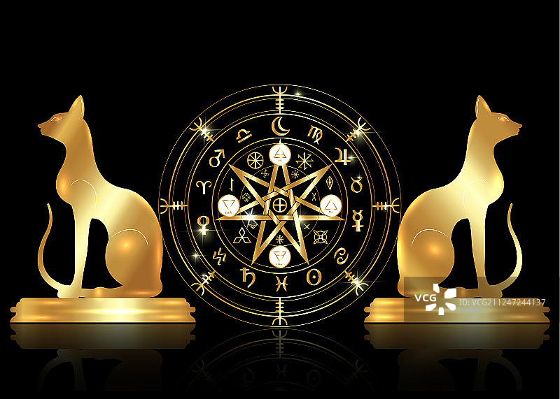 威卡教符号保护曼陀罗图片素材