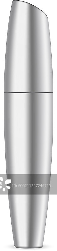 金属睫毛膏管模型（白色背景隔离）图片素材