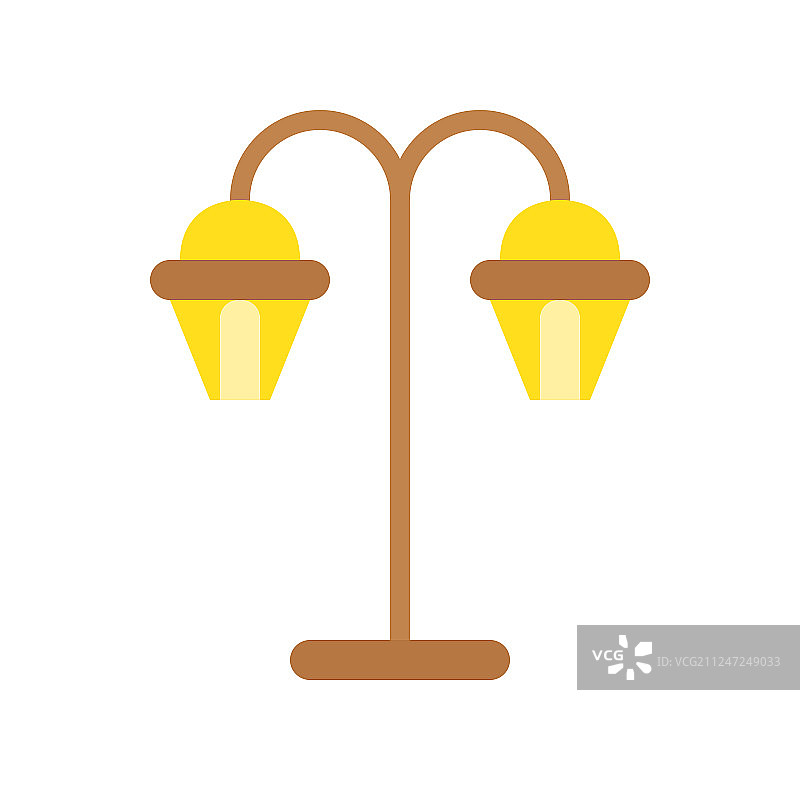 灯笼或灯具图标扁平风格图片素材