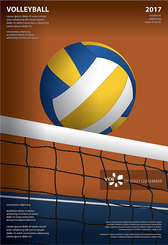 排球锦标赛海报模板设计图片素材