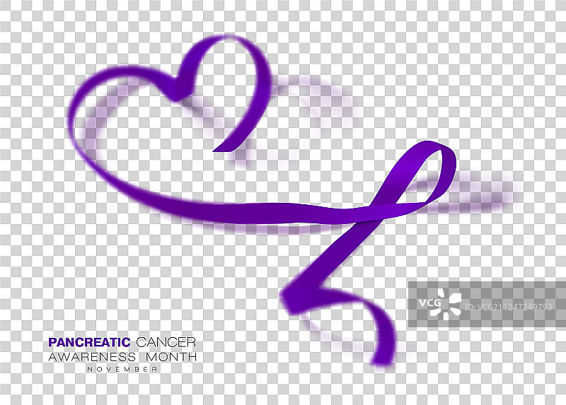 胰腺癌防治宣传月紫色主题图片素材