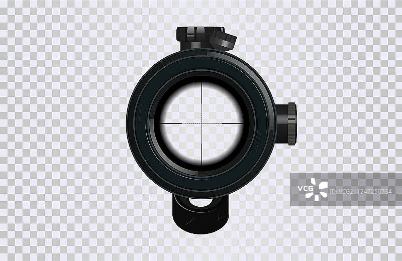 逼真3D狙击步枪瞄准镜图片素材