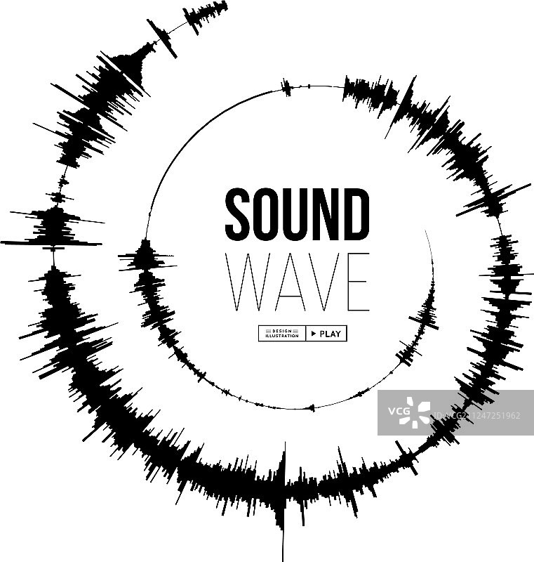 螺旋形声波图片素材