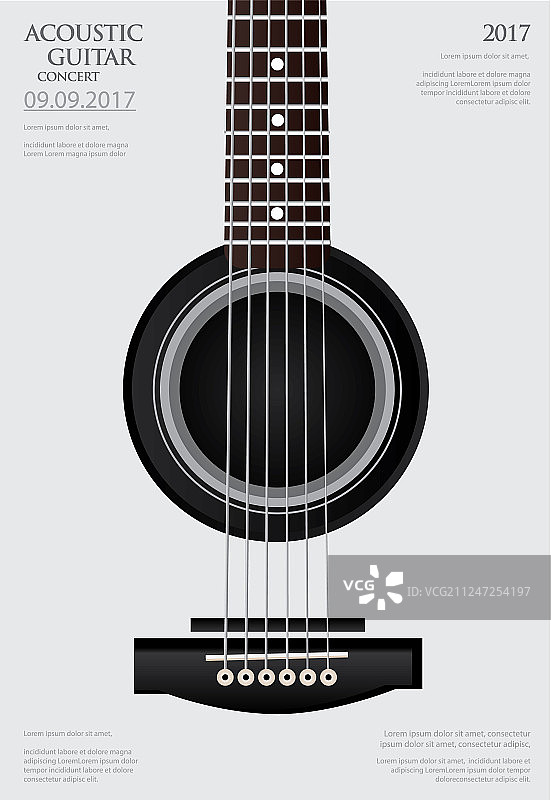 吉他音乐会海报背景模板图片素材