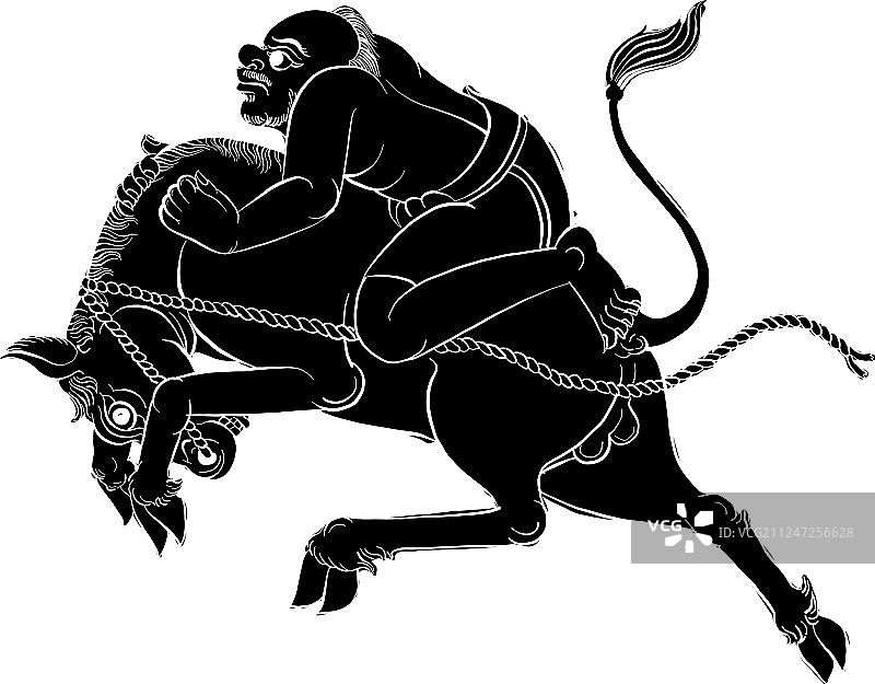 泰国传统绘画中的动物形象图片素材