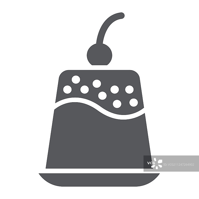 甜点布丁字形图标图片素材