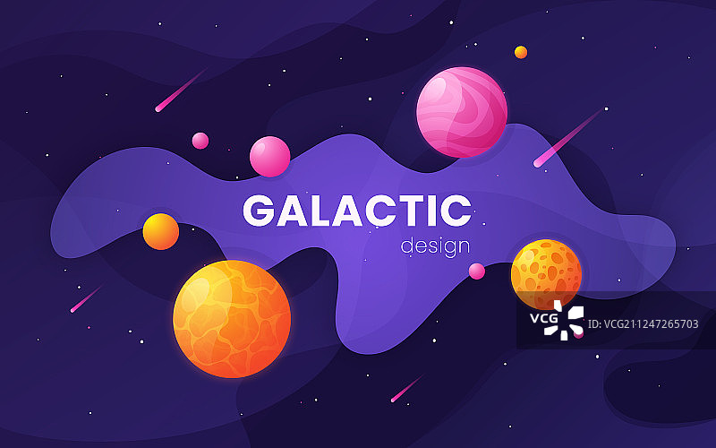 卡通星系未来主义外太空背景图片素材