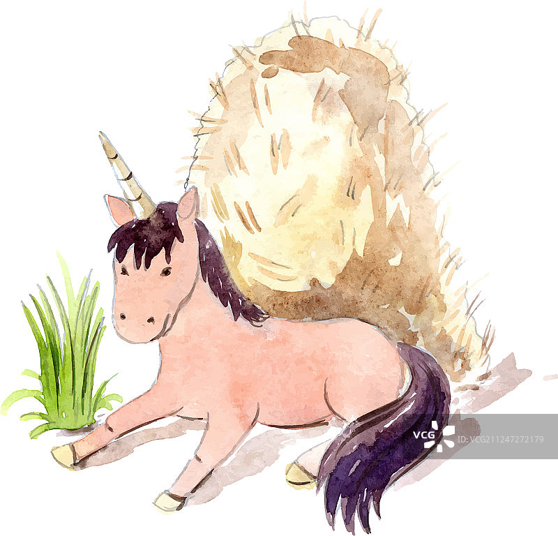 魔法卡通梦幻可爱动物独角兽图片素材