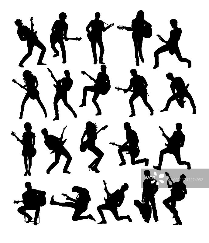 歌手和吉他手图片素材