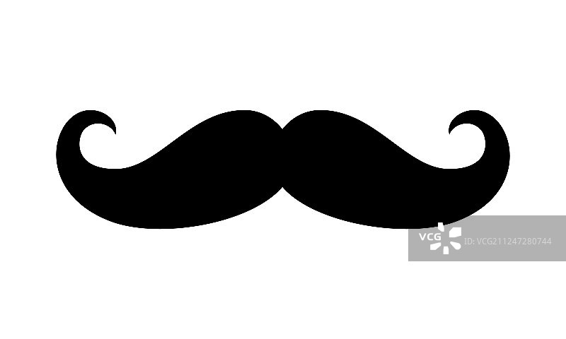 复古造型胡子图标图片素材