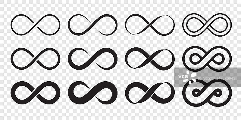 无限循环标志图标设计图片素材