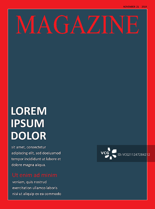 逼真杂志封面模板图片素材