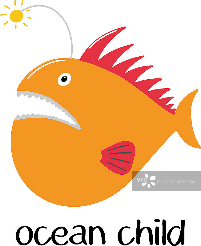 海洋生物图案明信片图片素材