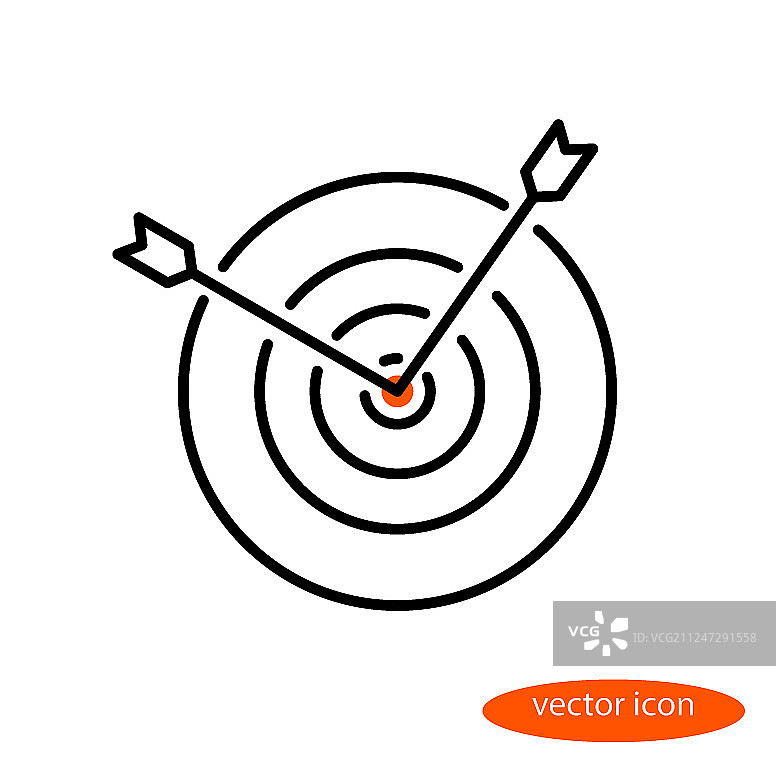 两个箭头伸出的线性图像图片素材