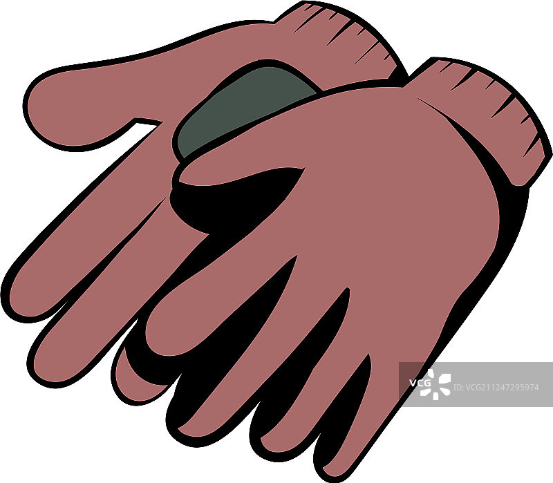 卡通园艺手套图标图片素材