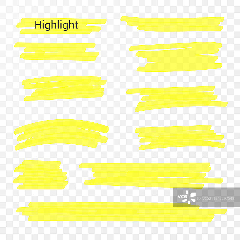 用记号笔画线，用高光笔画线，手绘图片素材