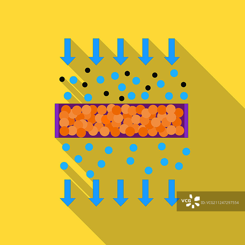 扁平风格的滤水图标图片素材