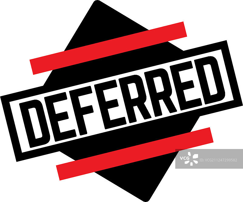 白色背景上的延期印章图片素材