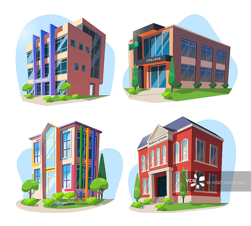 大学、学院和幼儿园图片素材