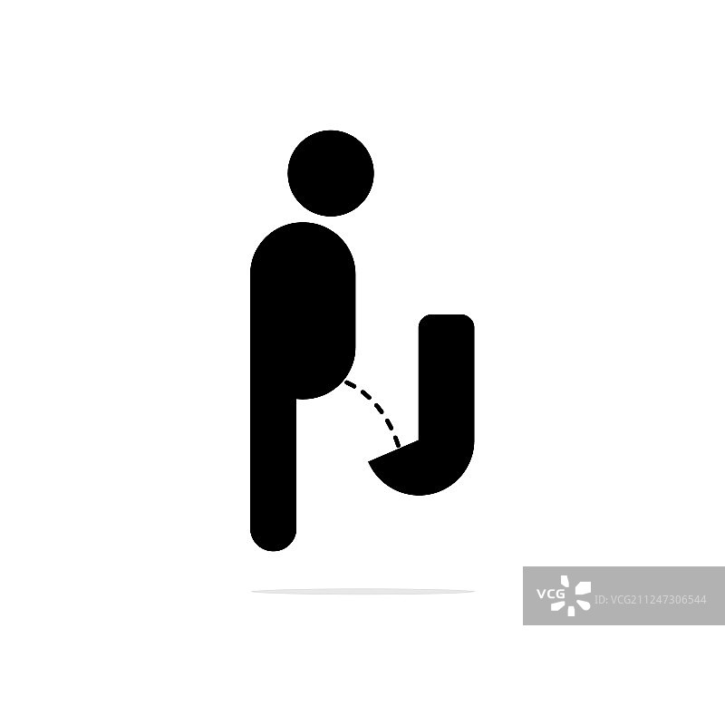 厕所小便池图标概念图片素材