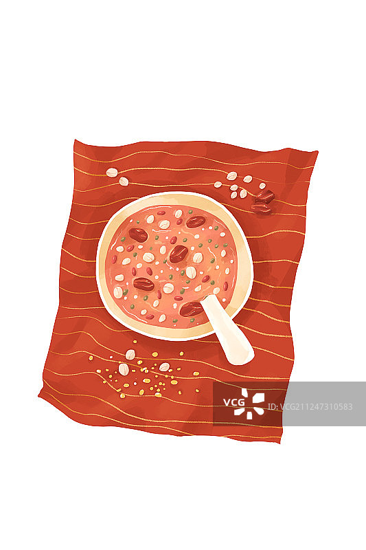 一碗腊八粥插画图素1图片素材