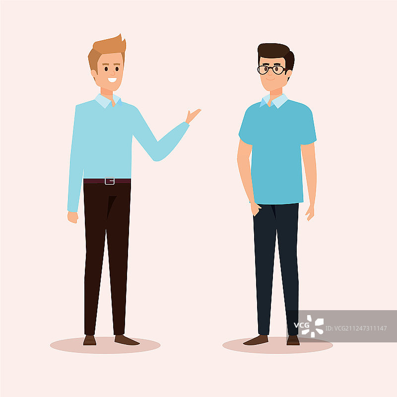 发型和休闲服装的男人图片素材