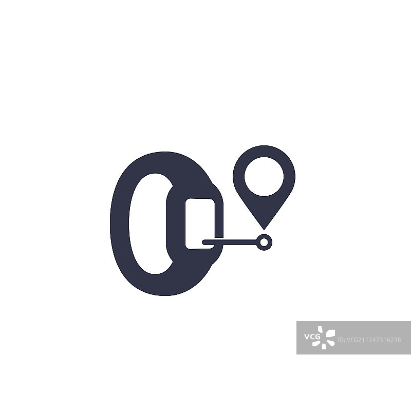 智能手表GPS定位跟踪图标图片素材