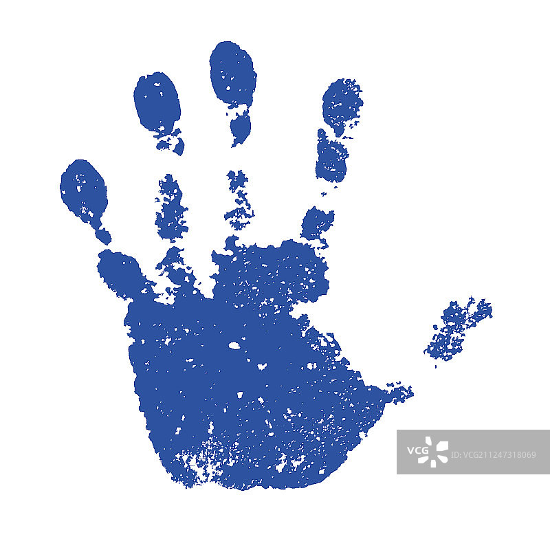 蓝色手绘图案，白色背景图片素材