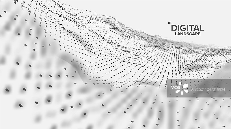 数字景观数据技术浪潮图片素材