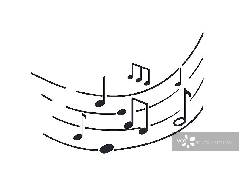 音符和旋律符号曲谱图片素材