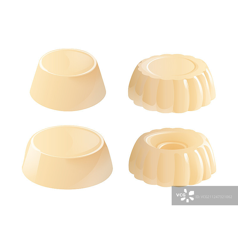 自制香草布丁甜点图片素材