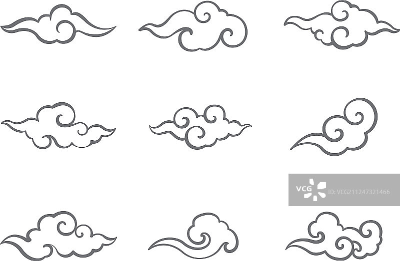 中式祥云图案合集图片素材