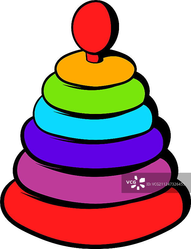 金字塔玩具卡通图标图片素材